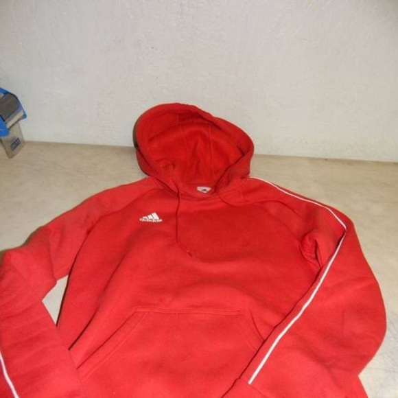 Adidas Men's Red Pullover Hoodie, Size S - Picture 2 of 3